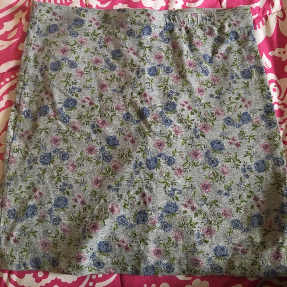 H&M Floral Bodycon Skirt